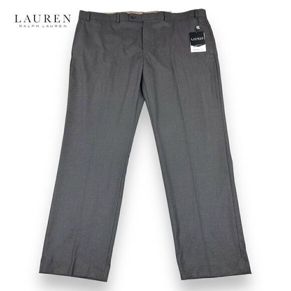 Lauren‎ Ralph Lauren Dress Pants Men’s 42x30 Dark Brown Classic Fit UltraFlex - Picture 1 of 10